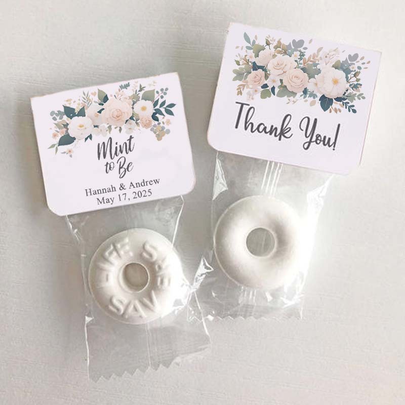 Mint to Be Wedding Favors Personalized Wedding Favor Mints Wedding Floral Favor