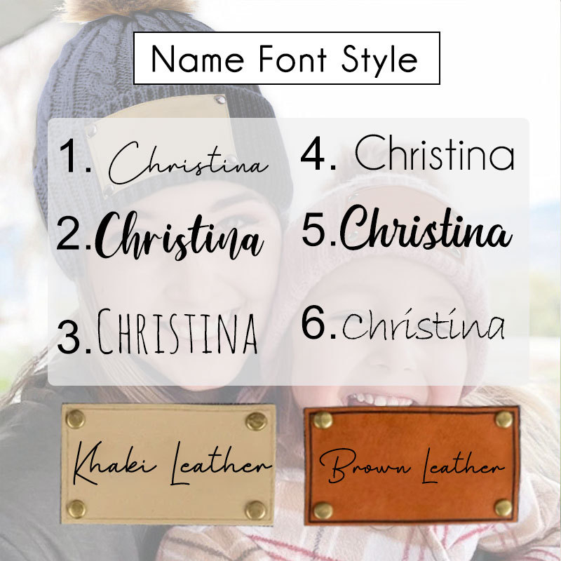 Custom Parents and Kids Knit Hat, Name Winter Hat