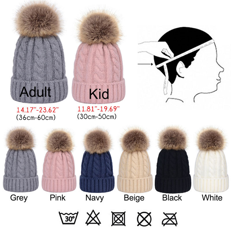 Custom Parents and Kids Knit Hat, Name Winter Hat