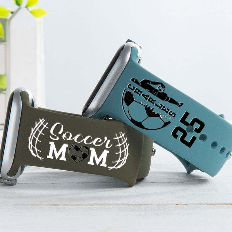 Custom Soccer Mom Watch Band with Player's Name & Number