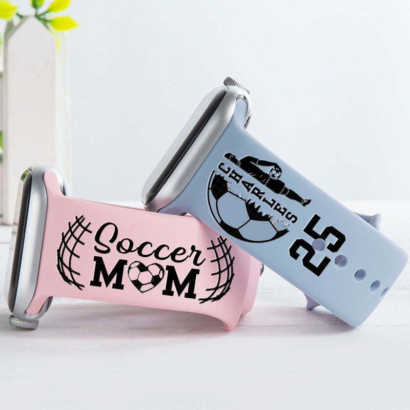 Custom Soccer Mom Watch Band with Player's Name & Number