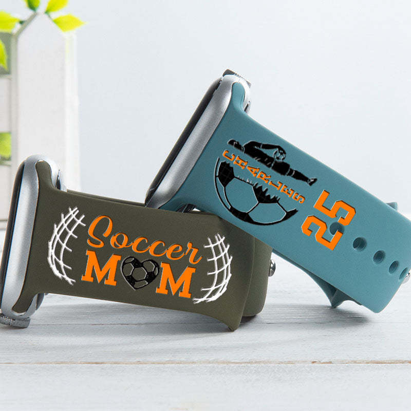 Custom Soccer Mom Watch Band with Player's Name & Number