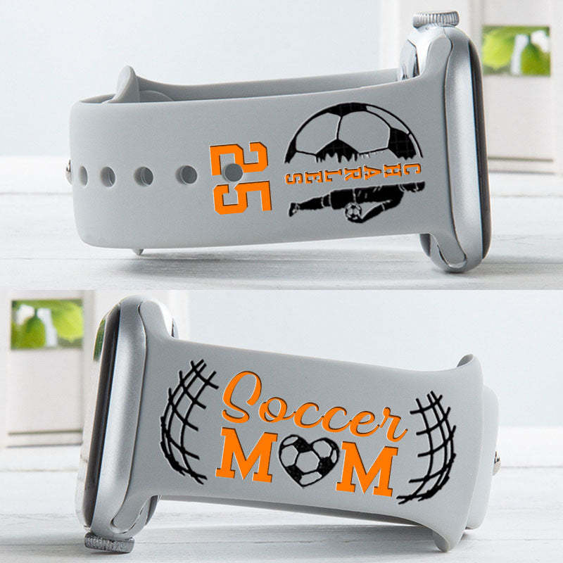 Custom Soccer Mom Watch Band with Player's Name & Number