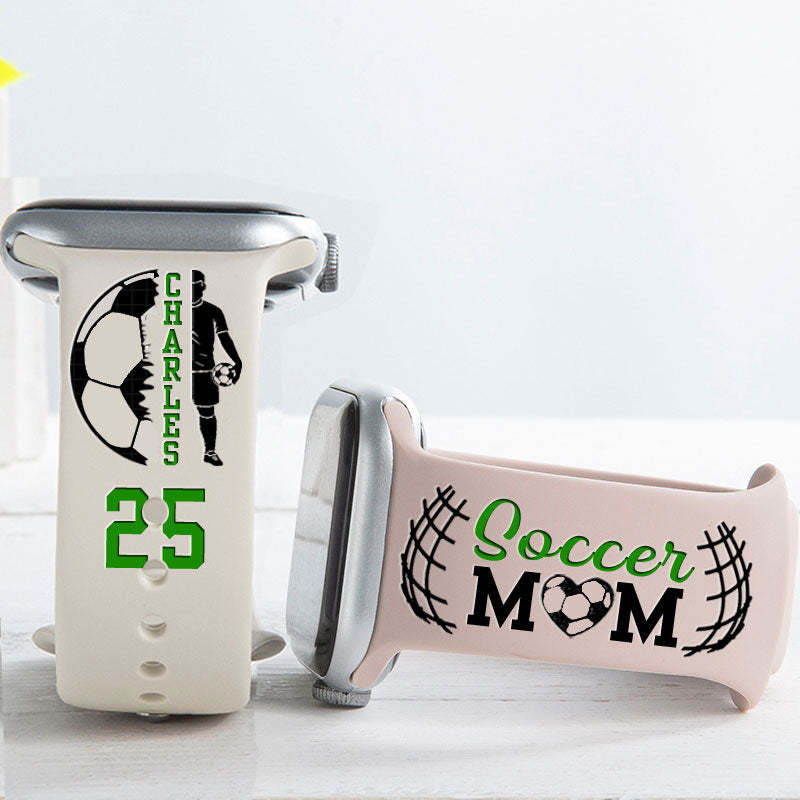 Custom Soccer Mom Watch Band with Player's Name & Number