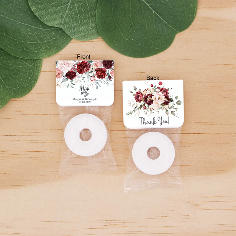 Mint to Be Wedding Favors Personalized Wedding Favor Mints Wedding Floral Favor