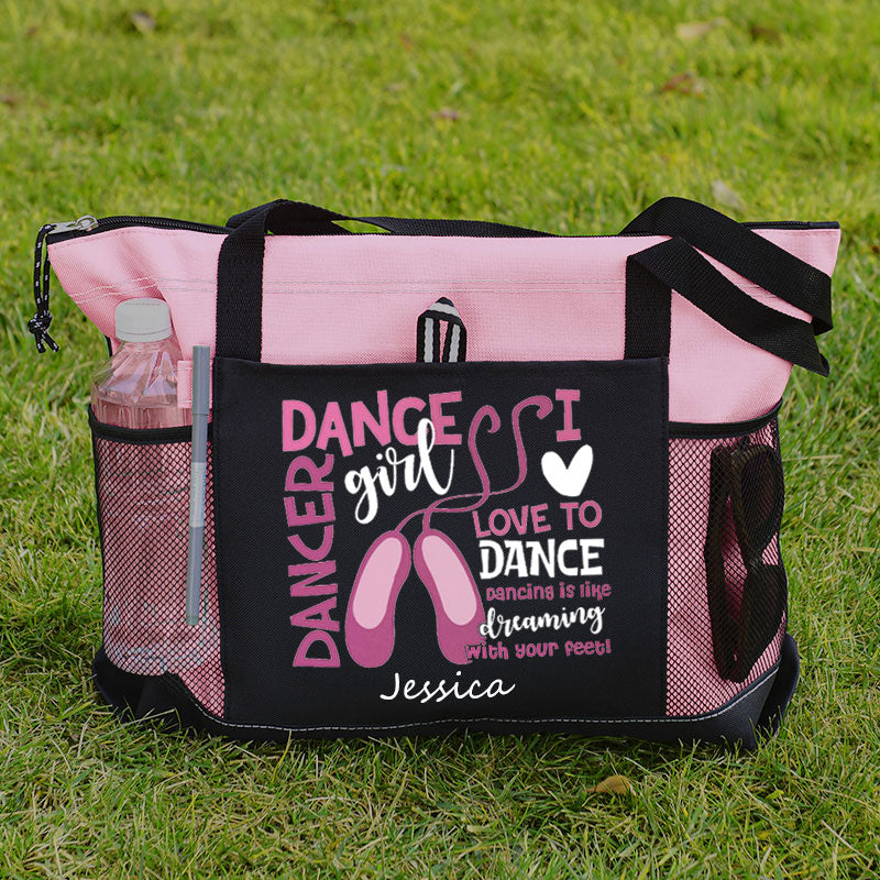 Dancing is like dreaming with your feet Dance tote bag