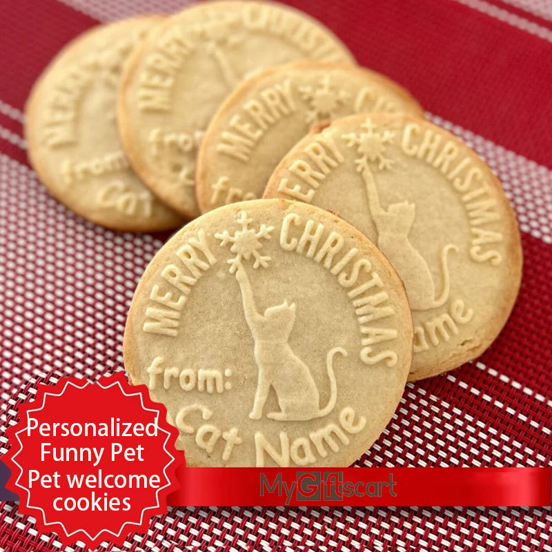 Custom Dog Name Cookie Stamp Cat Christmas Cookie Cat Stamp