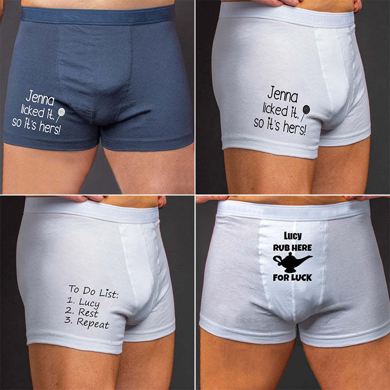 Stocking filler for husband boyfriend Christmas gift for hubby Personalised boxers