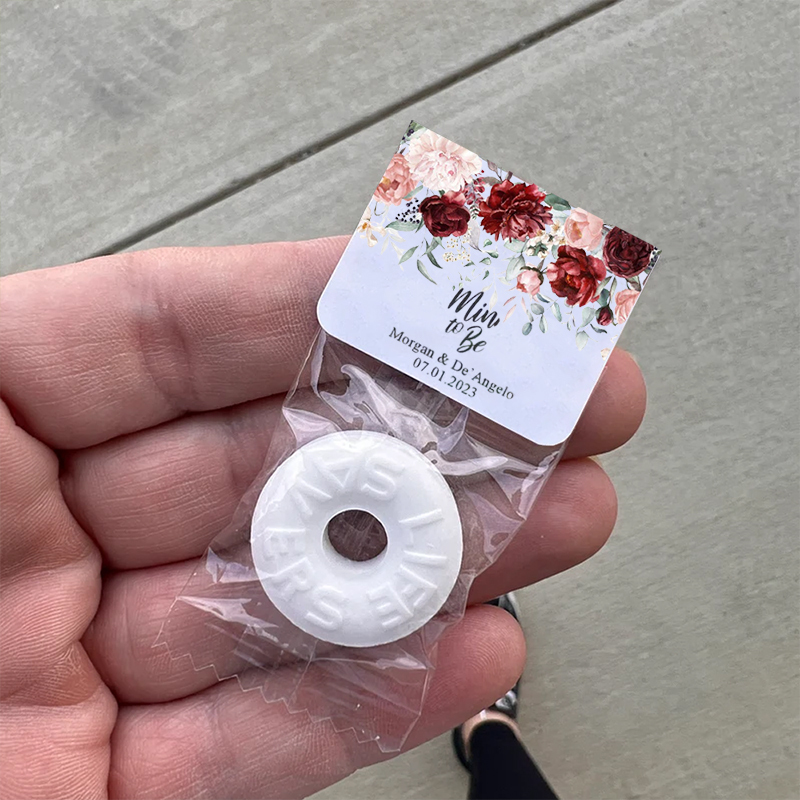 Mint to Be Wedding Favors Personalized Wedding Favor Mints Wedding Floral Favor