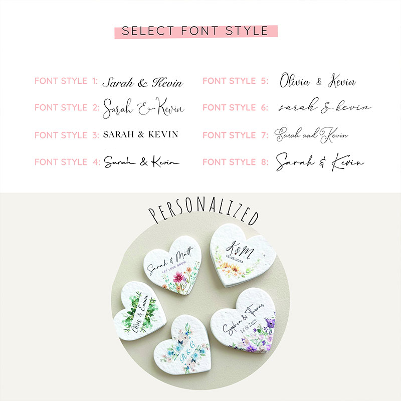 Bulk Plantable Heart shapes Thank you Wedding favour Seed paper