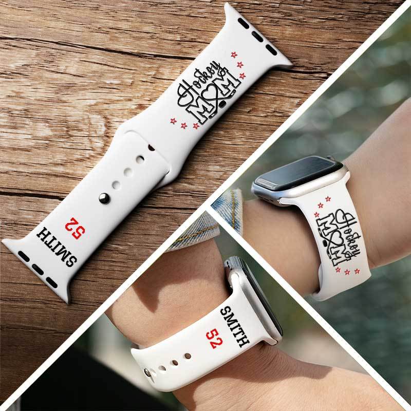 Personalized Hockey Mom Watch Band With Names And Number