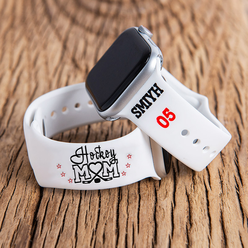 Personalized Hockey Mom Watch Band With Names And Number