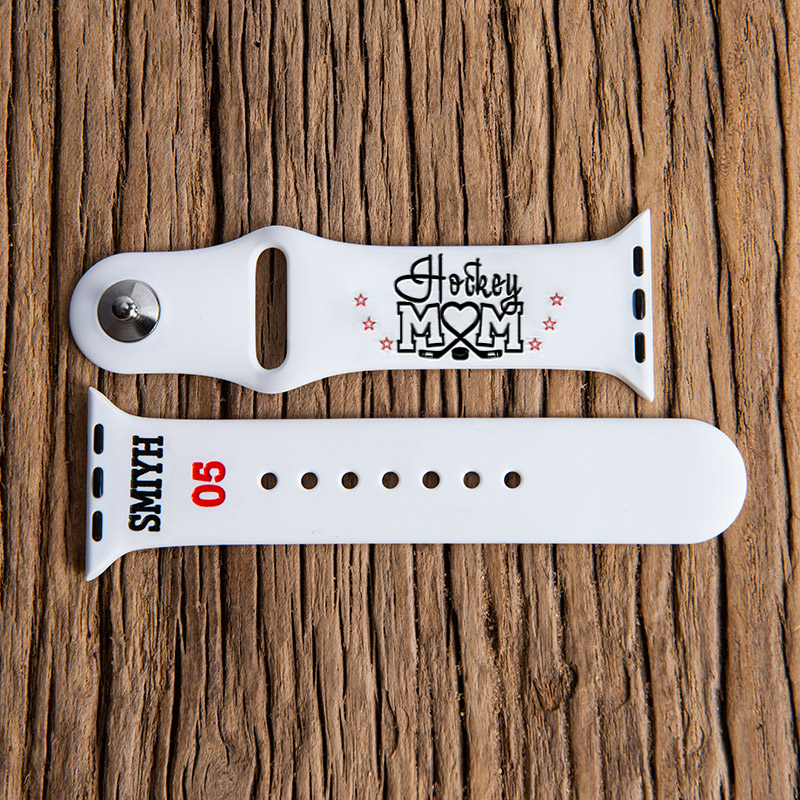 Personalized Hockey Mom Watch Band With Names And Number