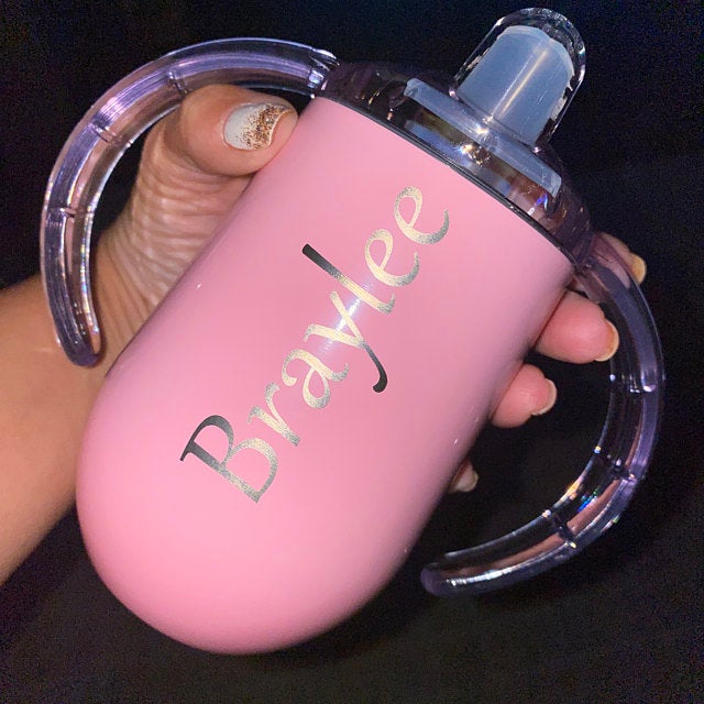 Personalized Sippy Cup, Stainless Steel Toddler Cup