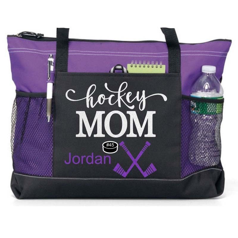 Hockey Mom Tote Hockey Mom Gift Custom Hockey Mom Tote Personalized Hockey