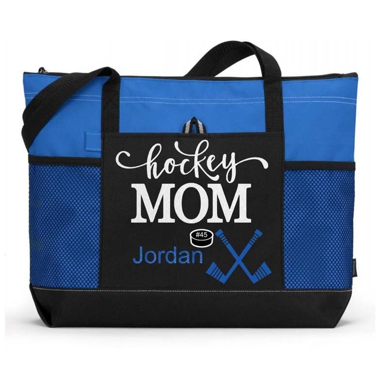 Hockey Mom Tote Hockey Mom Gift Custom Hockey Mom Tote Personalized Hockey