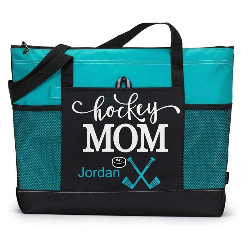 Hockey Mom Tote Hockey Mom Gift Custom Hockey Mom Tote Personalized Hockey