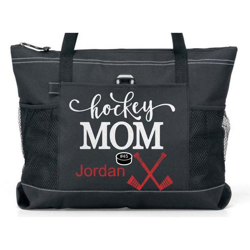 Hockey Mom Tote Hockey Mom Gift Custom Hockey Mom Tote Personalized Hockey