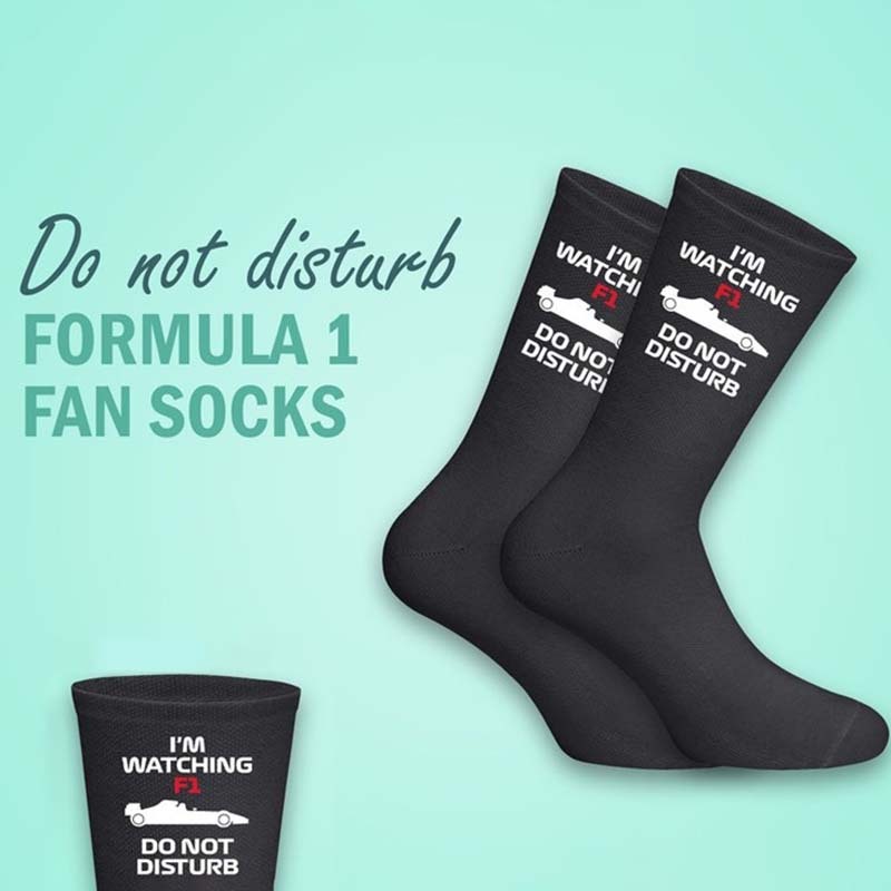 Rev Up Your Style with Personalised Lucky Racing Socks Perfect Racing Fan Gift