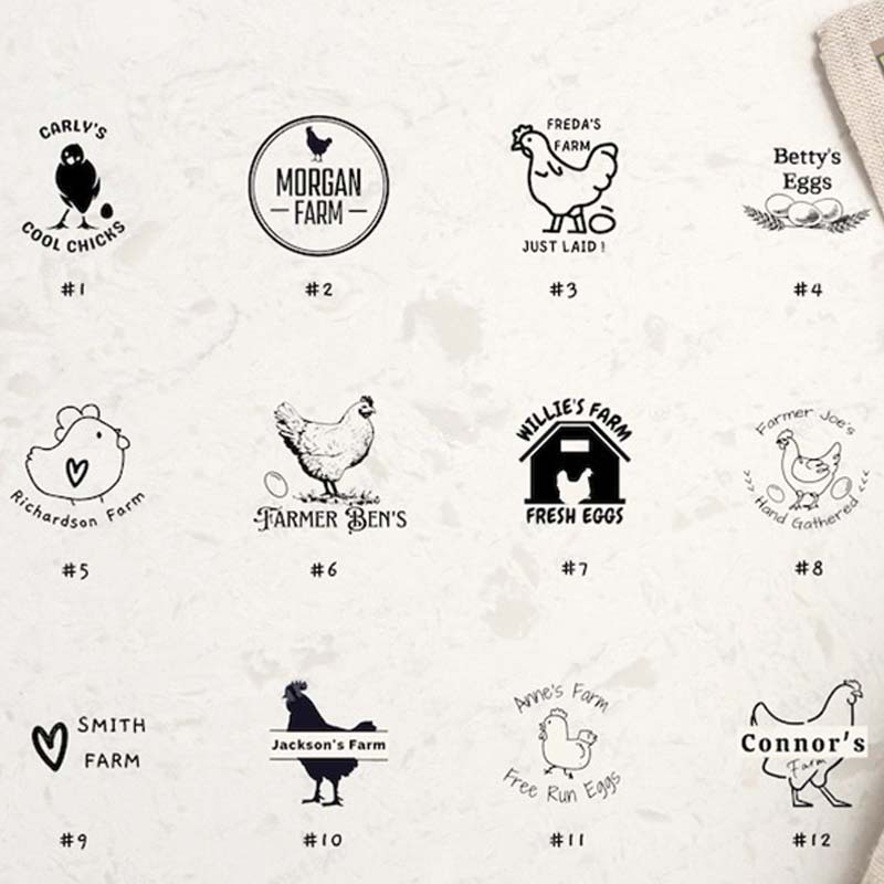 Personalized Egg Stamp Farm Fresh Eggs Stamper Farmers Market