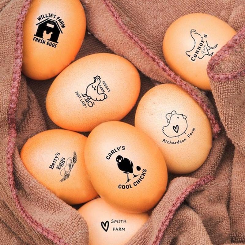 Personalized Egg Stamp Farm Fresh Eggs Stamper Farmers Market