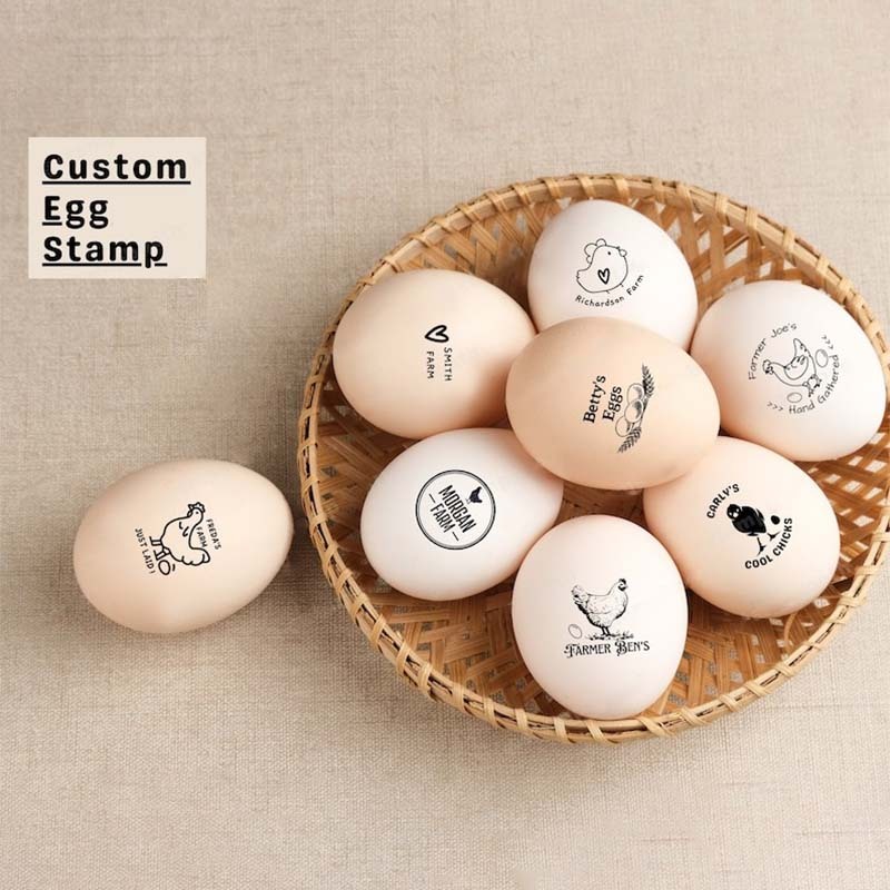 Personalized Egg Stamp Farm Fresh Eggs Stamper Farmers Market