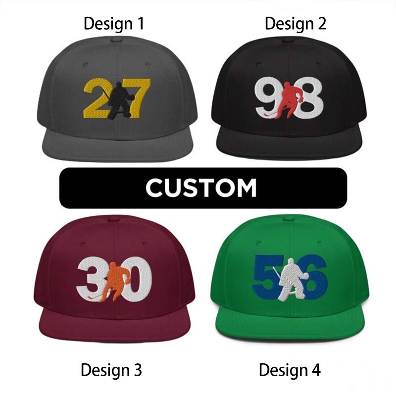 CUSTOM HOCKEY  Hat Personalized Hockey Hat Skater or Goalie Your Colors & Number
