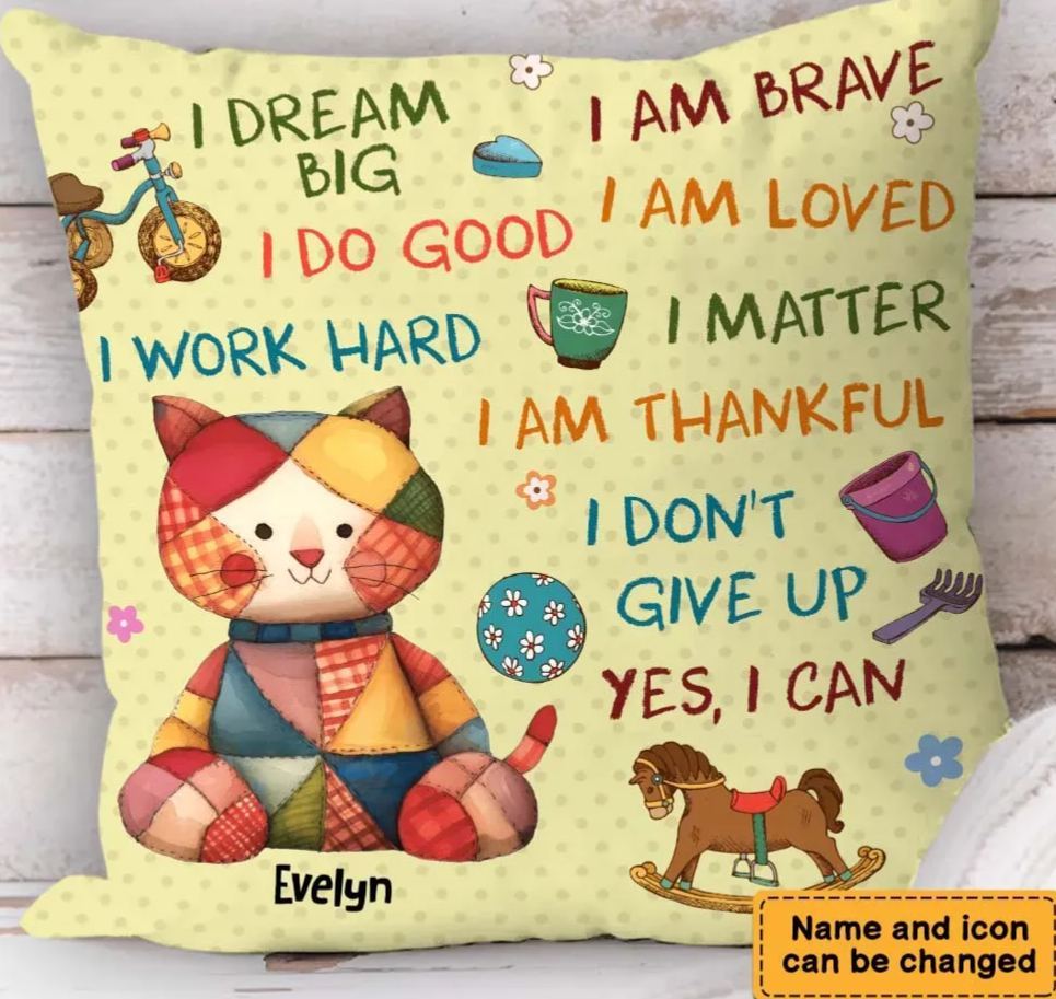 Personalized Gift For Grandkids Vintage Patchwork Animals Pillow