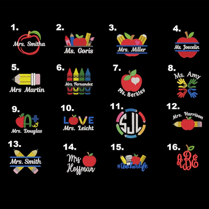 Ladies Monogram Personalized Teacher Sweatshirt Teacher Zip Pullover