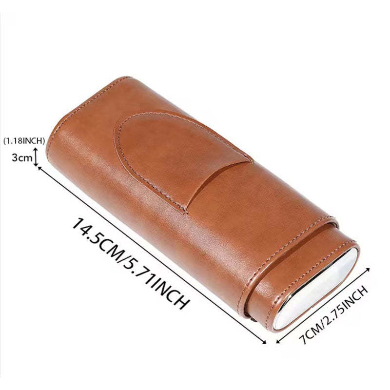 Personalized Leather Cigar Holder Cigar Travel Case