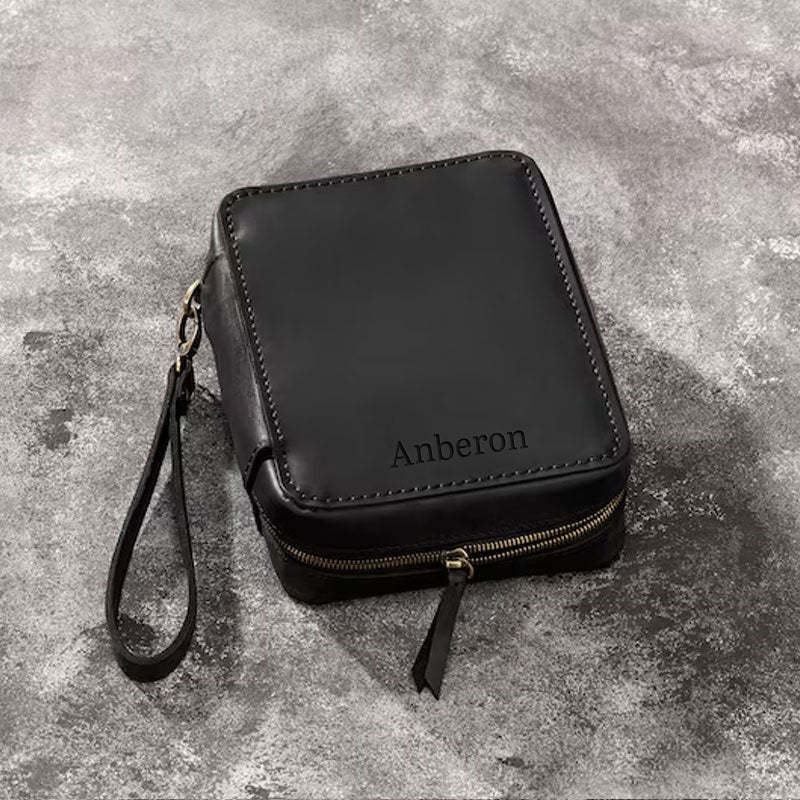 Leather Travel Cigar Box Case For Cigar Accessories