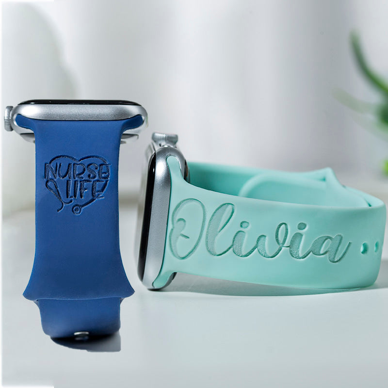 Nurse Stethoscope Custom Monogram Watch Band for Apple and Samsung