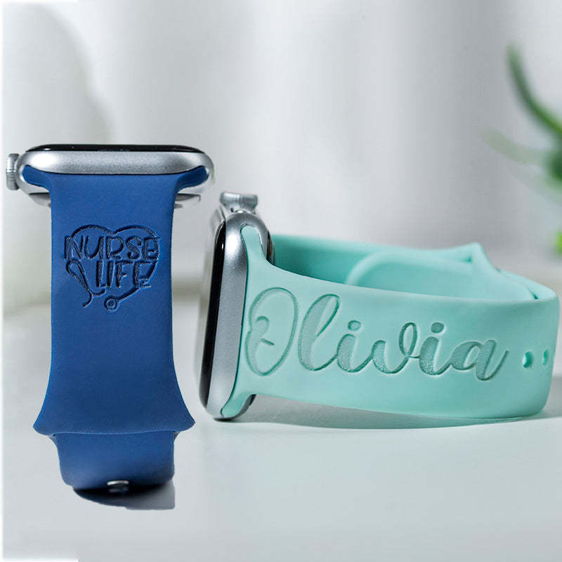 Nurse Stethoscope Custom Monogram Watch Band for Apple and Samsung