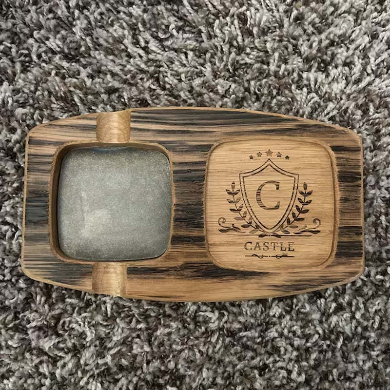 Toasted White Oak Whisky & Cigar Tray/ Groomsmen Gift