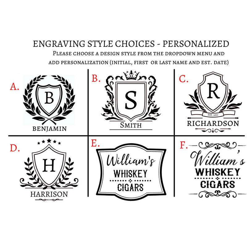 Toasted White Oak Whisky & Cigar Tray/ Groomsmen Gift