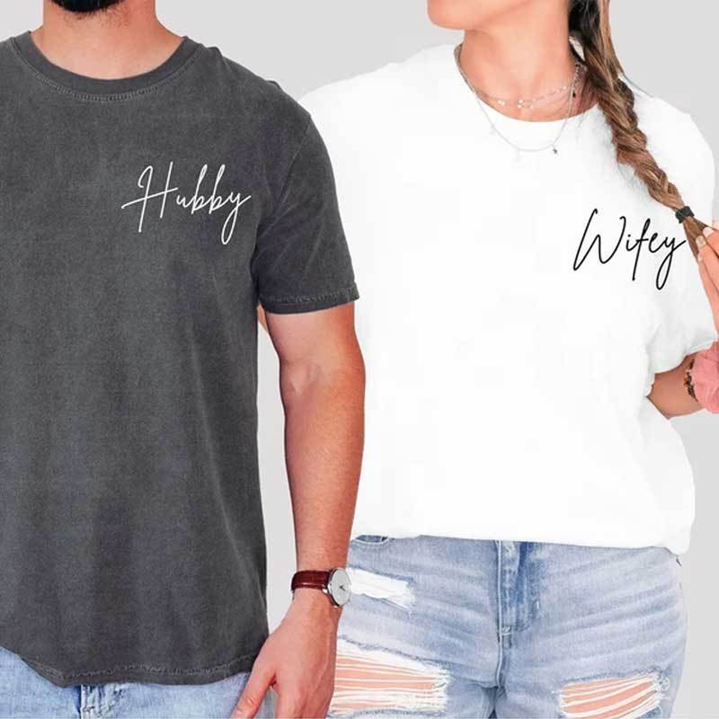 Custom Comfort Back And Front Printed Just Married Honeymoon Shirt