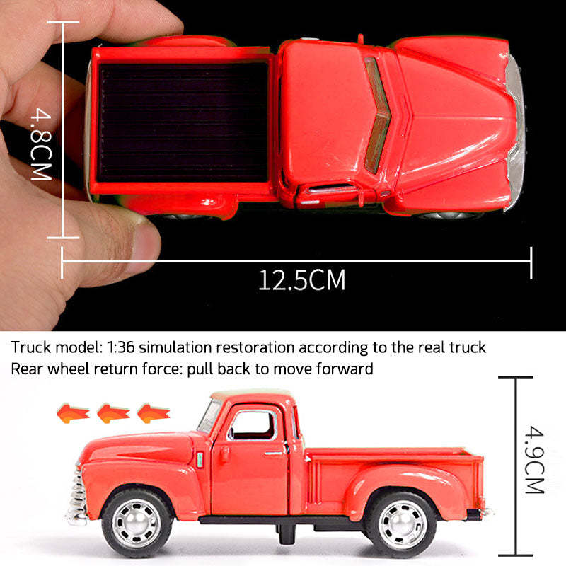 Personalized Christmas Red Truck Decor Metal Farm Truck