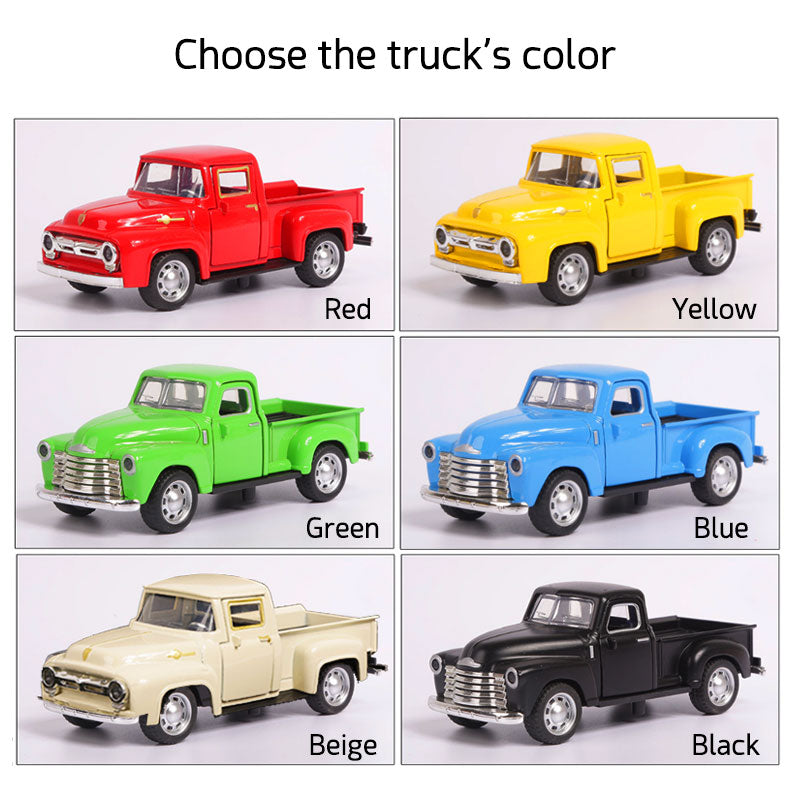 Personalized Christmas Red Truck Decor Metal Farm Truck