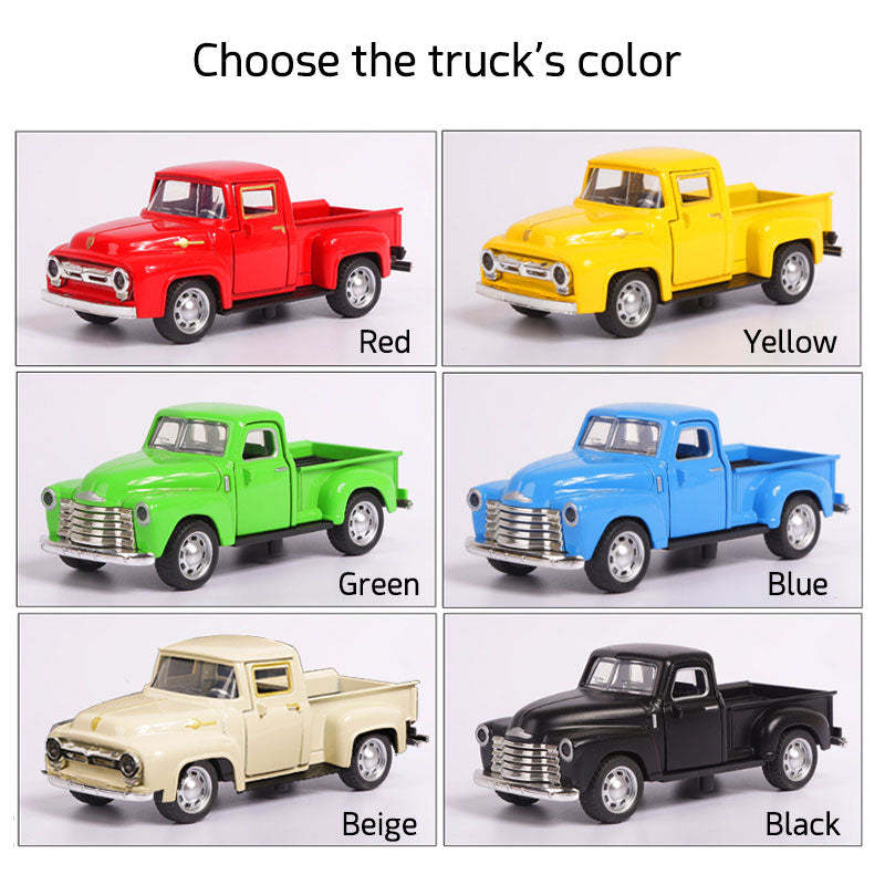 Personalized Christmas Red Truck Decor Metal Farm Truck