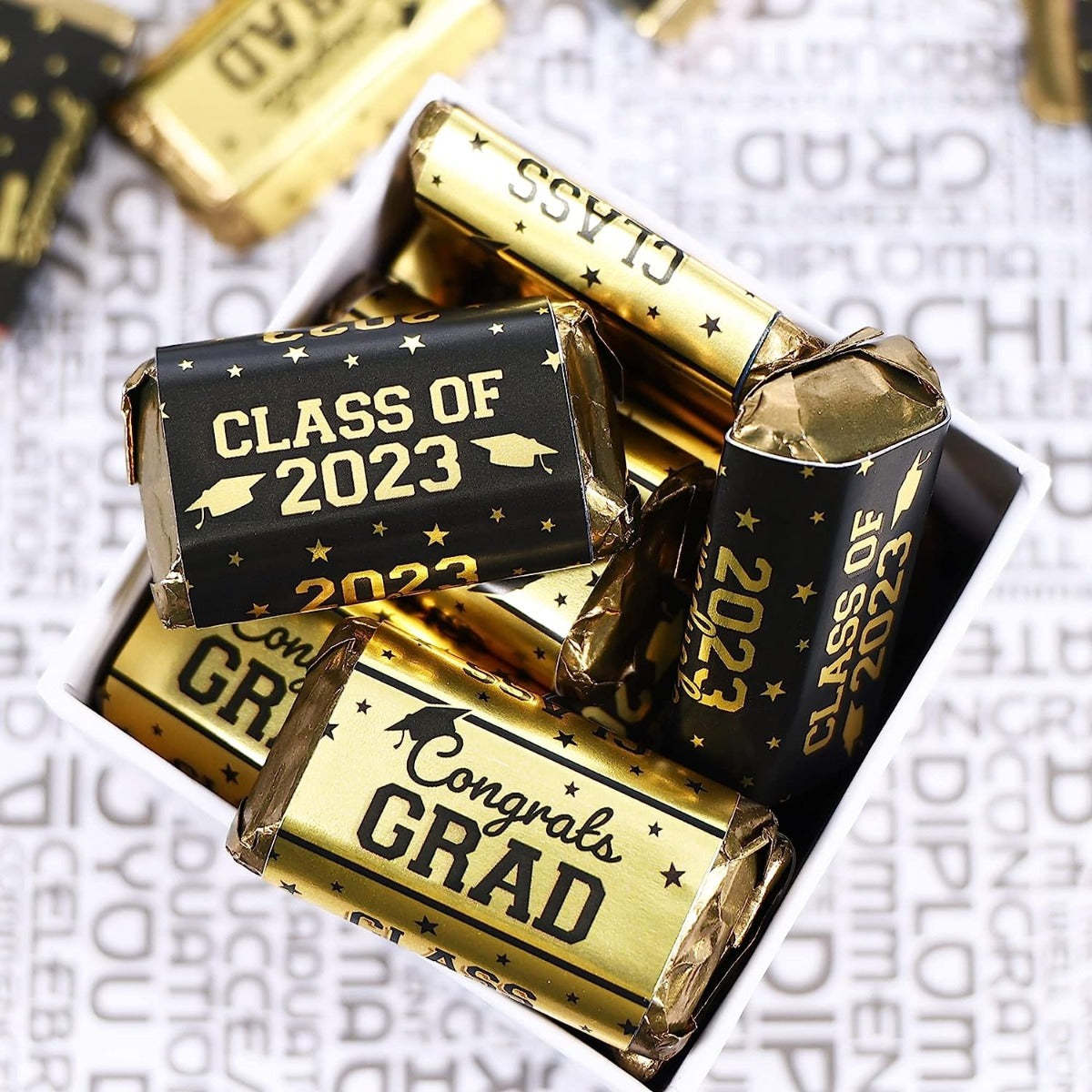 Personalized Graduation Mini Candy Bar Wrapper Label Stickers
