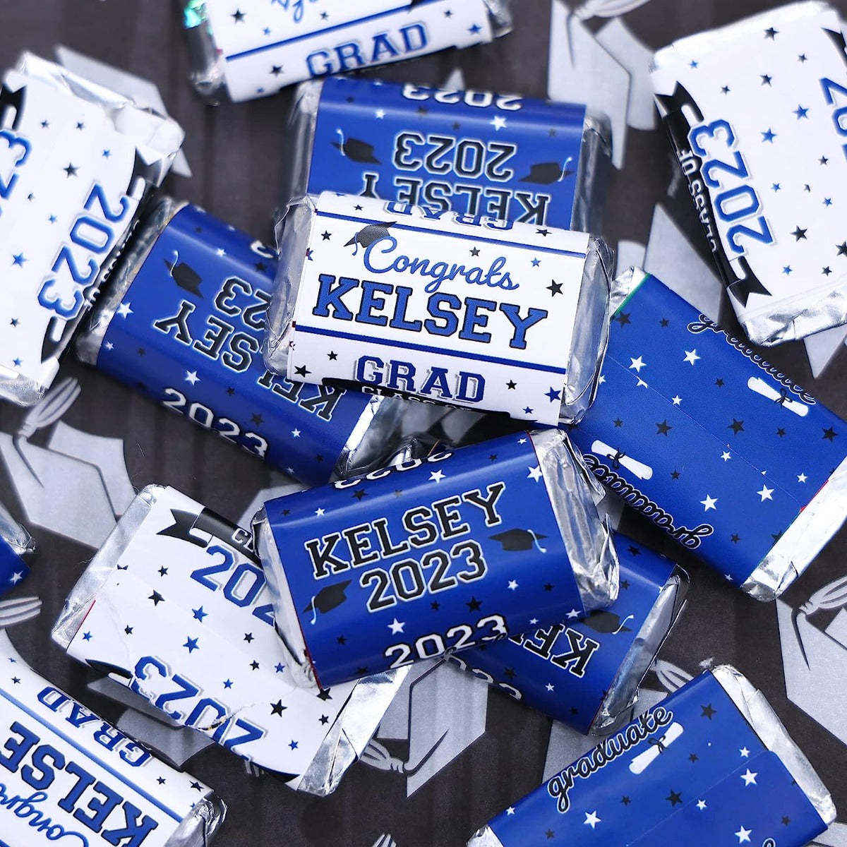 Personalized Graduation Mini Candy Bar Wrapper Label Stickers