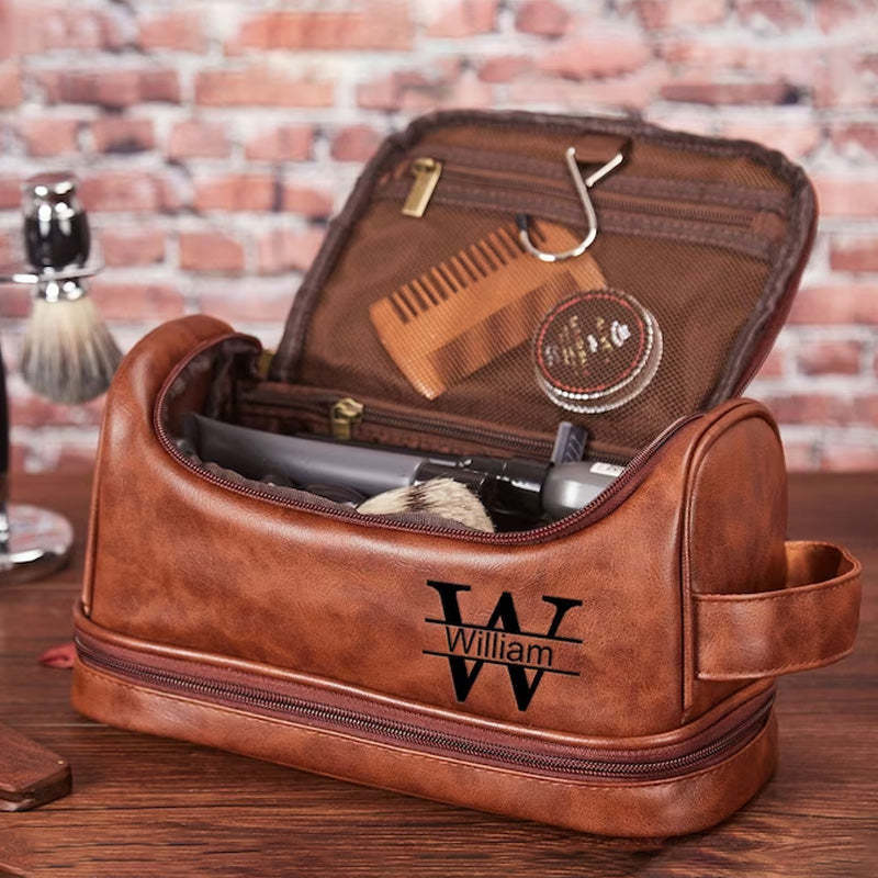 Personalized Toiletry Bag Groomsman Gift for Him Gift for Dad