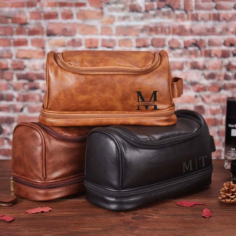 Personalized Toiletry Bag Groomsman Gift for Him Gift for Dad