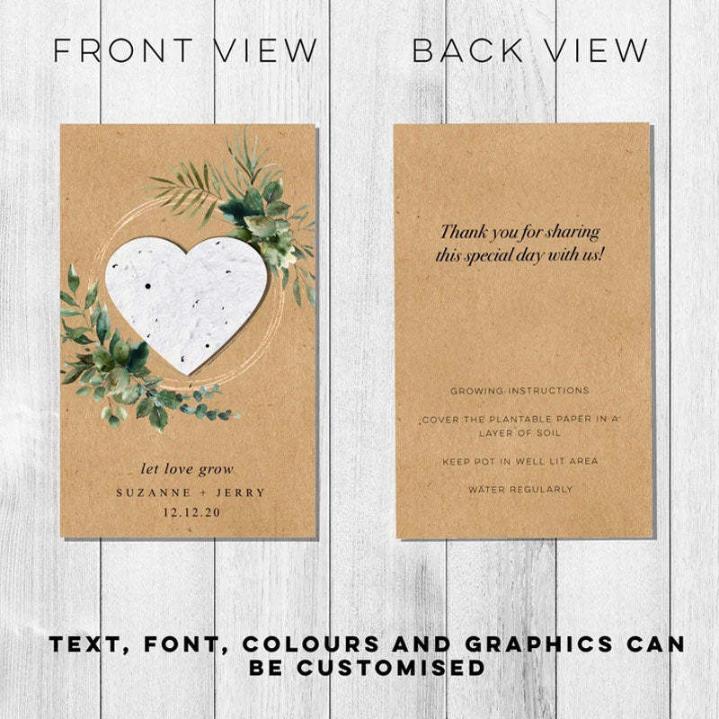 Wedding Favors Plantable Seed Bomb Personalized Seed Paper
