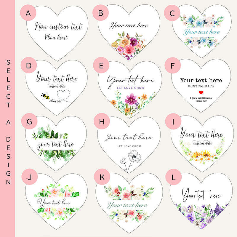 Bulk Plantable Heart shapes Thank you Wedding favour Seed paper