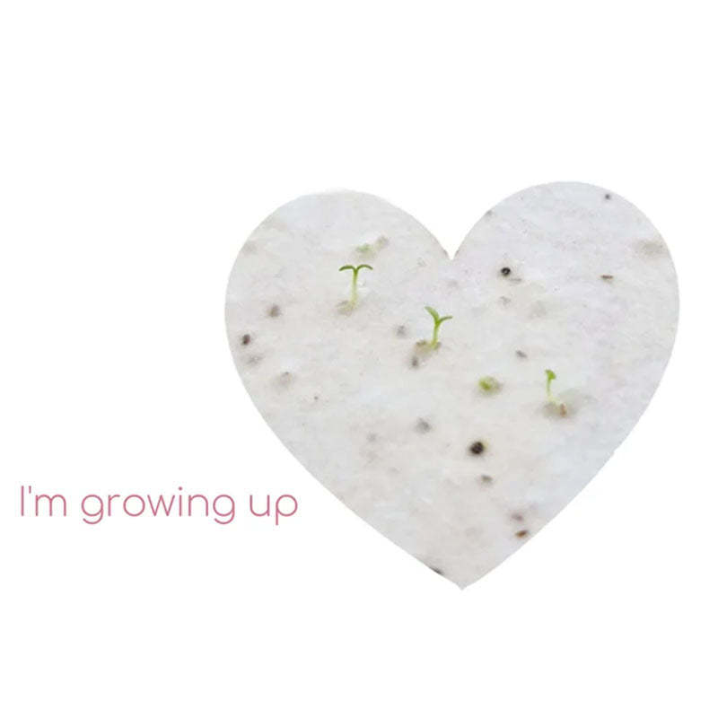 Bulk Plantable Heart shapes Gift Tag, Wedding Thank Seed paper