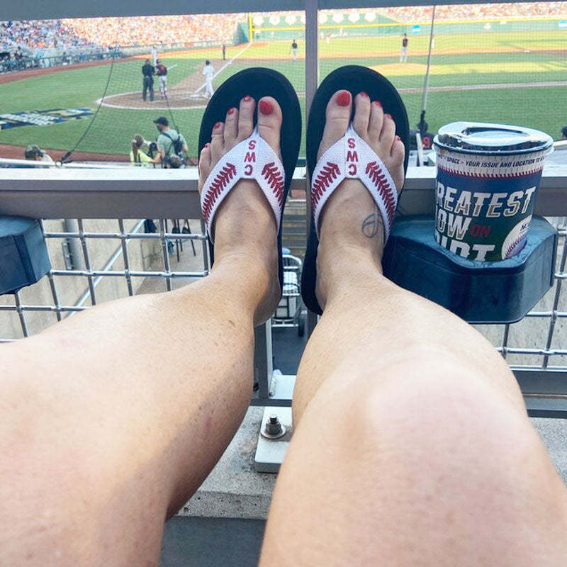 Baseball Flip Flops Personalized Baseball Mom Flip Flops