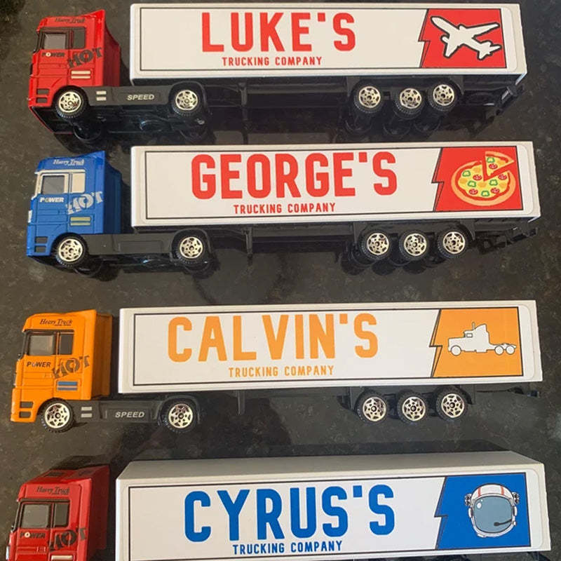 Customized With Your Child's Name On The Side Of The Truck Christmas Gift