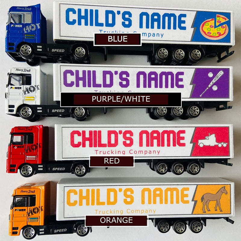 Customized With Your Child's Name On The Side Of The Truck Christmas Gift