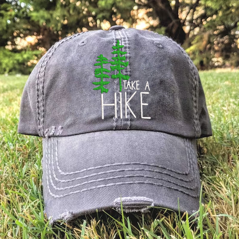 Take A Hike Baseball Cap Hat Gift For Hiker